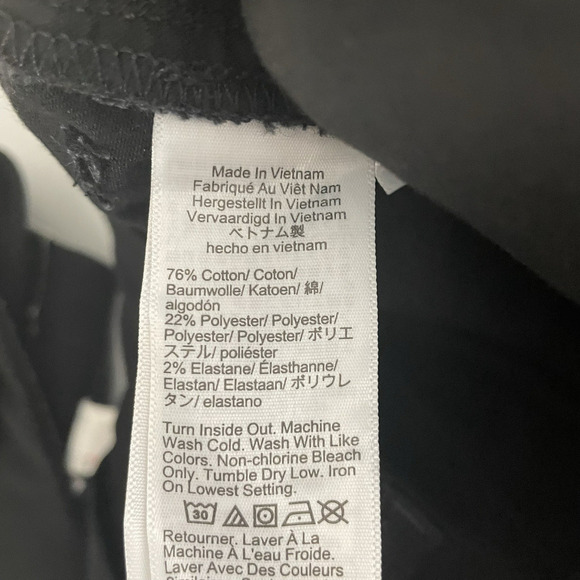 J. Crew Factory Petite High‎ Rise Trouser Jean Black 30P CB676 Minimal Capsule - Picture 9 of 11